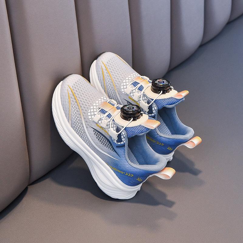 

Boys sports shoes 2025 new middle-aged and older children s lightweight and breathable children s hollow shoes soft-soled non-slip running shoes 26