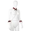 Elastic Band Heart-shaped Handcuff Neck Set Black and Red Bow Flirting Suit Sweethearts Temperament and Interest Article for