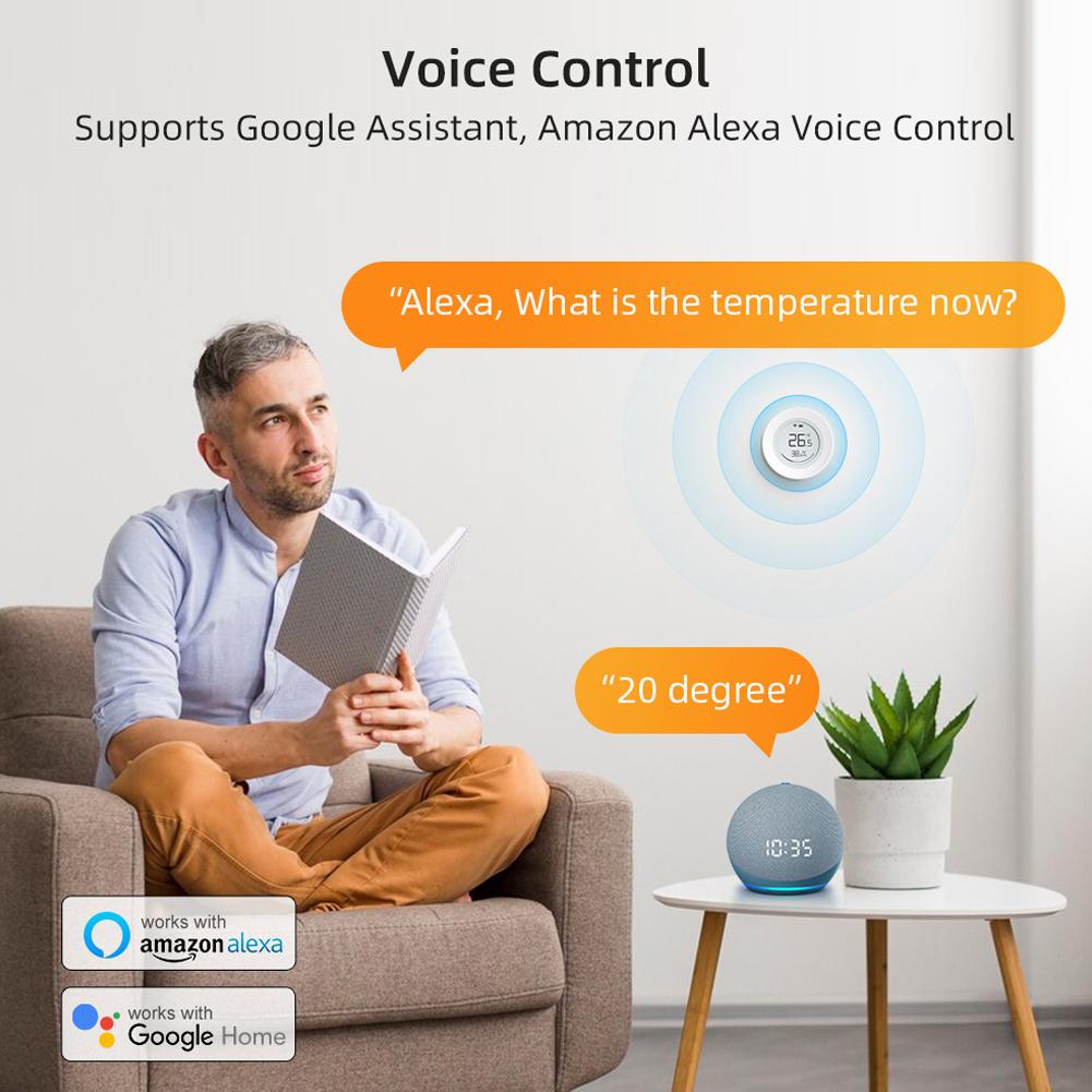 Tuya ZigBee Taşınabilir Sıcaklık ve Nem Dedektörü Ev Ofis Bebek Odası