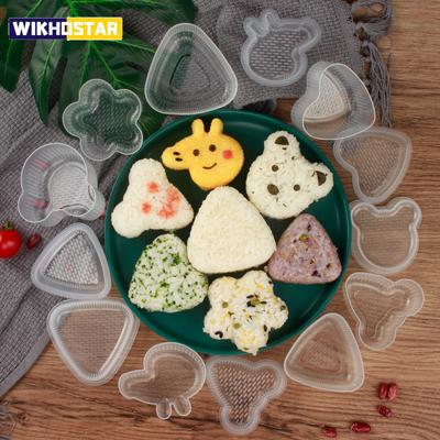 7 unids/set DIY molde para Sushi Onigiri bola de arroz prensa de alimentos Triangular fabricante de Sushi molde Kit de Sushi accesorios de cocina japonesa Bento
