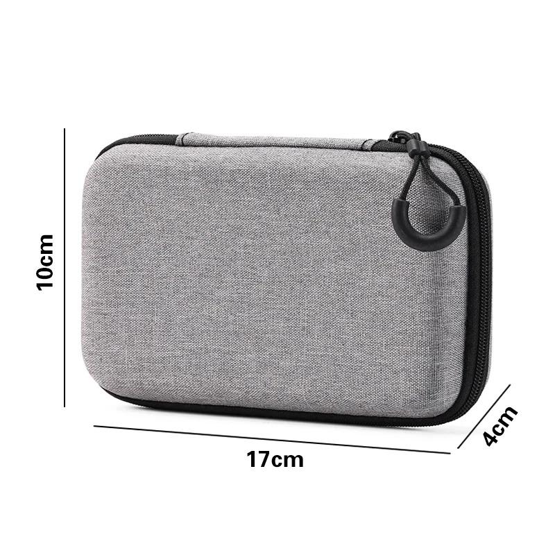 Tragbare Elektronik-Organizer-Tasche für Kopfhörer, Ladekabel, Festplatte, EVA-Hartschale mit Reißverschluss, Reisekoffer, Tragetasche