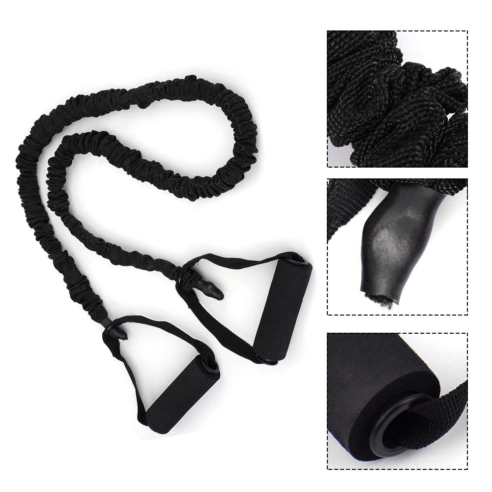 Slotted Pull Rope Fitness Anti Break Indoor Elastic Belt Yoga Power Training Resistance Bands(black(30lb) )