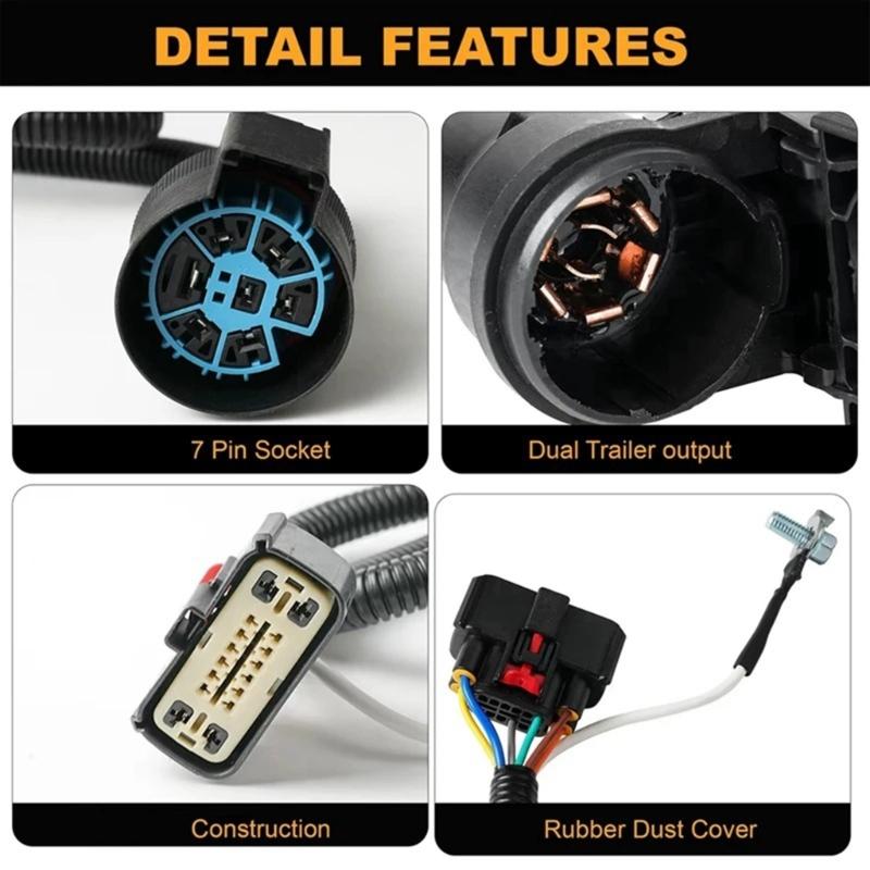 Trailer Tow Hitch Bar Wire Harness Connector Kit 9L3Z-15A416-A 9L3Z15A416A for 2009-2014 Replacement Accessories
