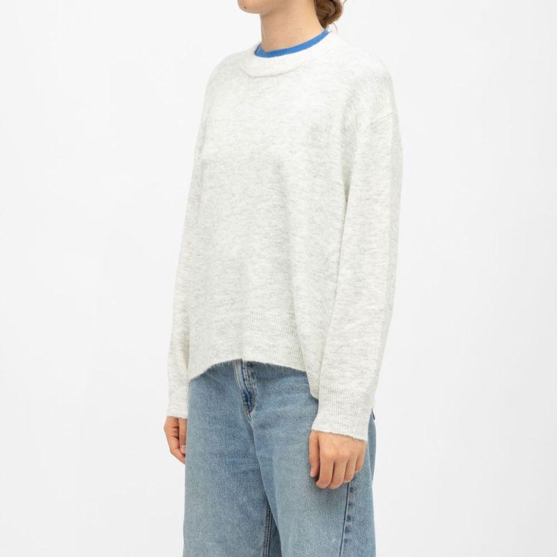 Pull maille gris chiné col rond mareen Femme LA PETITE ETOILE