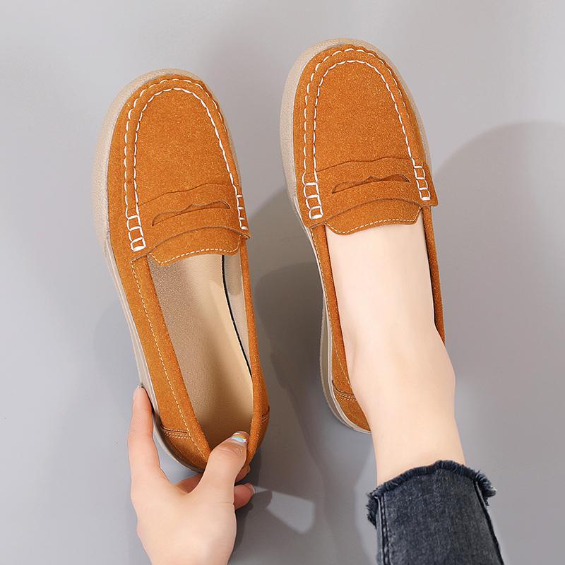 Women's Loafers Leather Driving Moccasins Comfort Flats Casual Slip On Walking Minimalist Summer Breathable Shoes