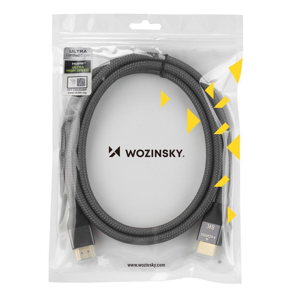 Cable hdmi 2.1 8K 60 Hz 48 Gbps 4K 120 Hz 2K 144 Hz 5 m silver