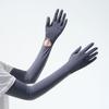 Sun Protection Gloves Women's Long Ice Silk Sleeve Cover Summer Outdoor Cycling Driving Anti-UV Touchscreen Finger Cover Sleeves