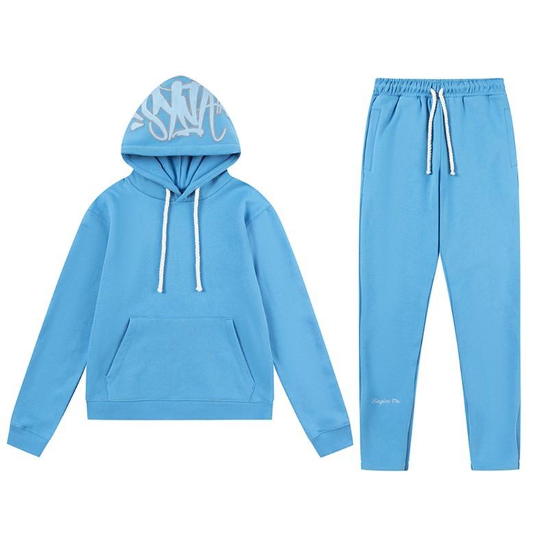 High Quality SynaWord American Loose Sweater Hoodie Sweatpants Y2K Men's and Women's Tide Couple Casual Suit Syna