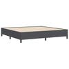 Box Spring Bed Dark Grey 200 x 200 cm Cord Fabric