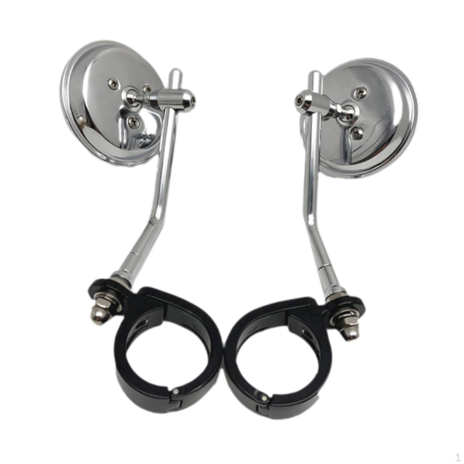 

Motorcycle Clip on Round Sturdy Lightweight Easy to Install Retro for Spart Part Black