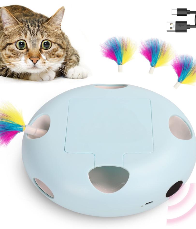 Cat Toys, Interactive Cat Toys for Indoor Cats,  Smart Interactive Kitten Toy, Automatic 7 Holes Mice Whack-A-Mole