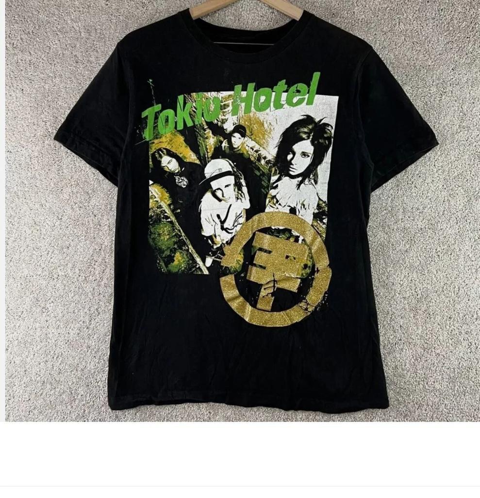 New Album Band Pattern Printed on Hotel Tokyo Retro Tshirt for Unisex Casual Top with Printed Pattern Casual Daily Street Tshirt