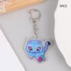 5Pcs Cartoon Huntrix Saja Boys Derpy Tiger Acrylic Keychains Ring Double-Sided Key Chain Jewelry Demon Hunters Love Gifts
