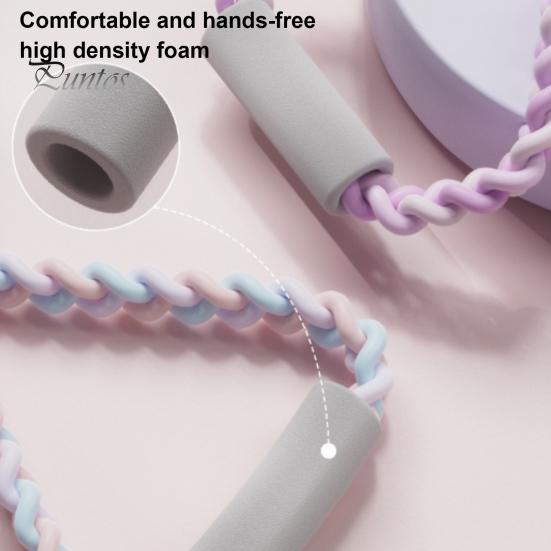 Figure 8 Fitness Resistance Band with Anti-slip Handle Portable Men Women Arm Shoulder Stretch Strength Training Exercise Elastic Braided Strap