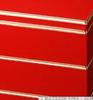 Outdoor Lunch Box Made in 3 Arakura Red Rimmed with x x J-kitchens (Bento Box) Japan, Tiers, 8-inch, Pattern, Gold, 23.9cm 23.9cm 19.2cm
