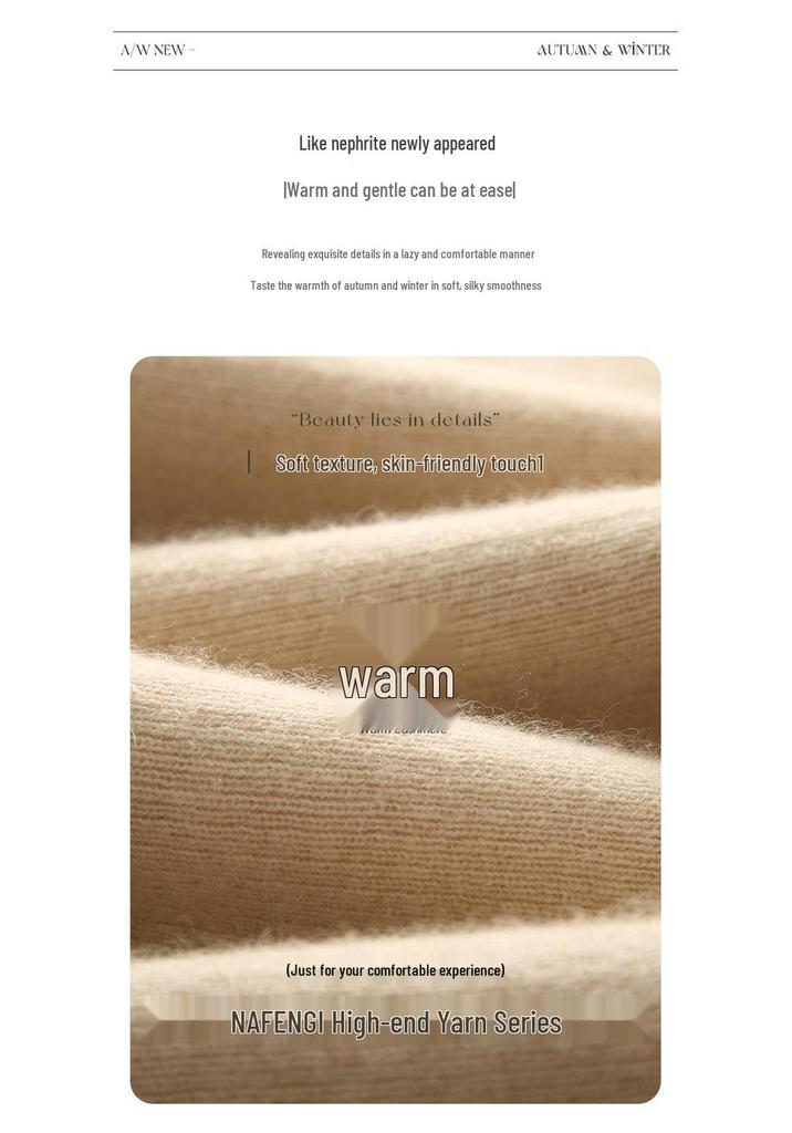 Women's High-Waist Cashmere Wide-Leg Knit Pants