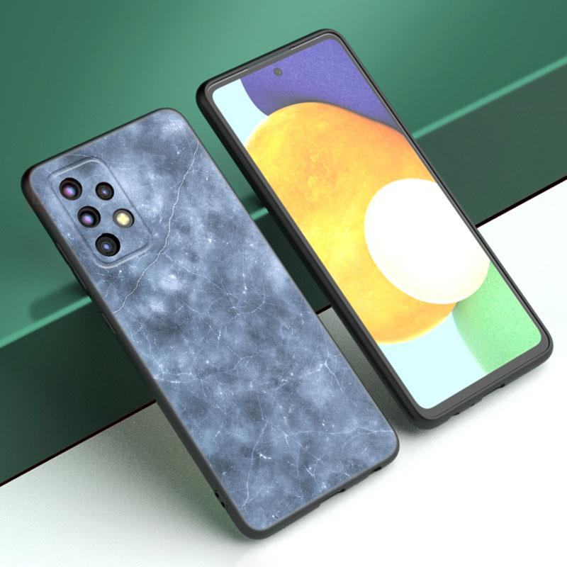 Schwarz-weißer Marmor-Fall für Samsung A04 A21 A30 A50 A52 S A13 A14 A22 A23 A32 A53 A73 5G A11 A12 A31 A33 A51 A70 A71 A72