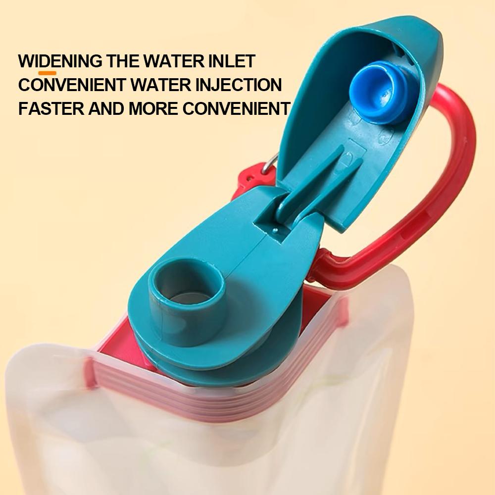 Outdoor-Radsport-Sportwasserflasche - Tragbarer Wasserbecher für Bergsteigen - Faltbarer Wasserbeutel aus PE-Kunststoff - Wasser für Werbegeschenke