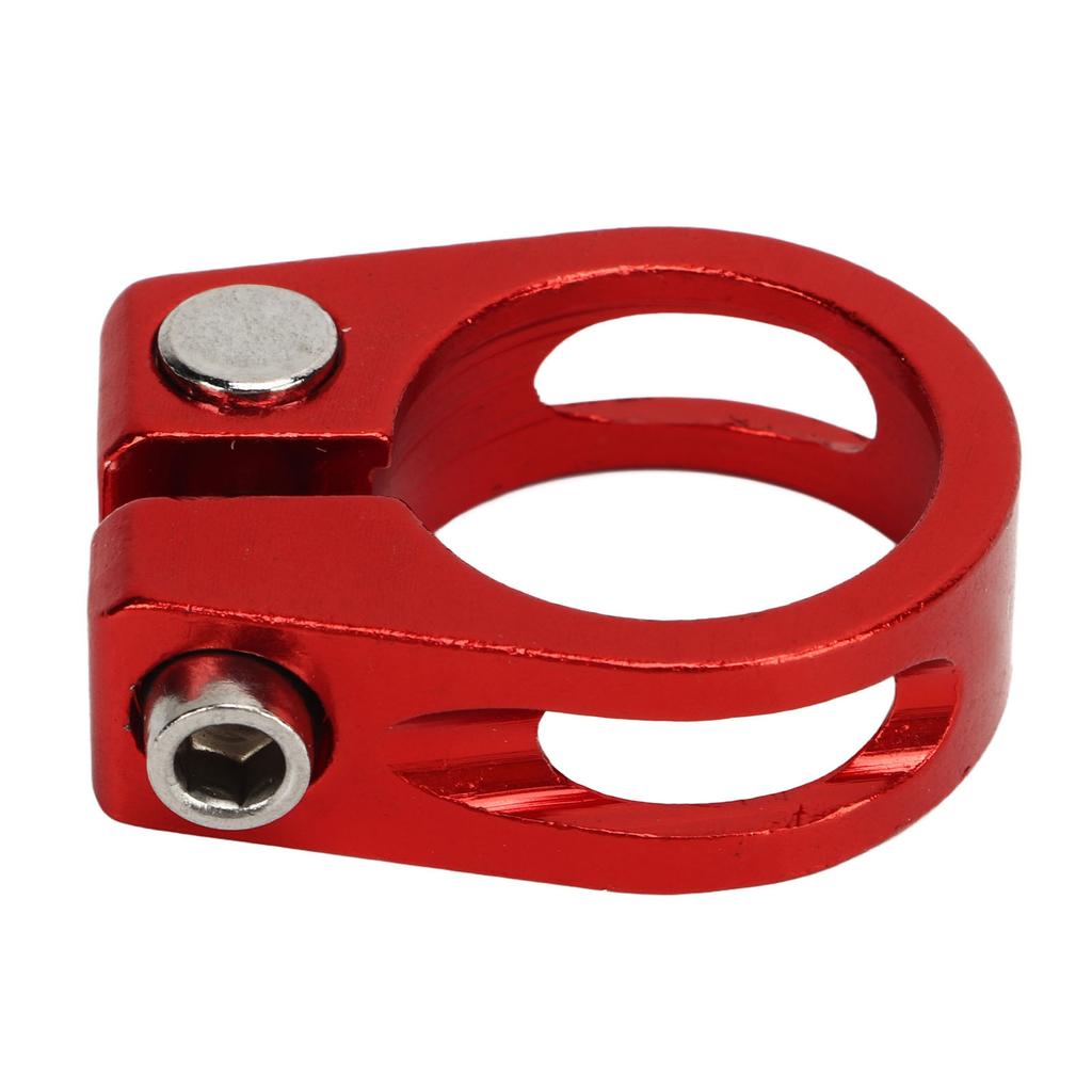 2Pcs Bicycle Seat Post Clamp Lightweight Stylish Rustproof Bicycle Quick Release Seatpost Collar for Bike Red