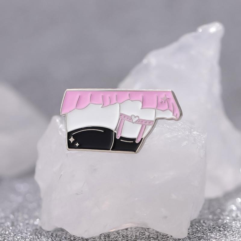 Irregular Whimsical Alloy Coated Brooch Cartoon Character Pin Decorative Accessory For Individuals Fashionforward
