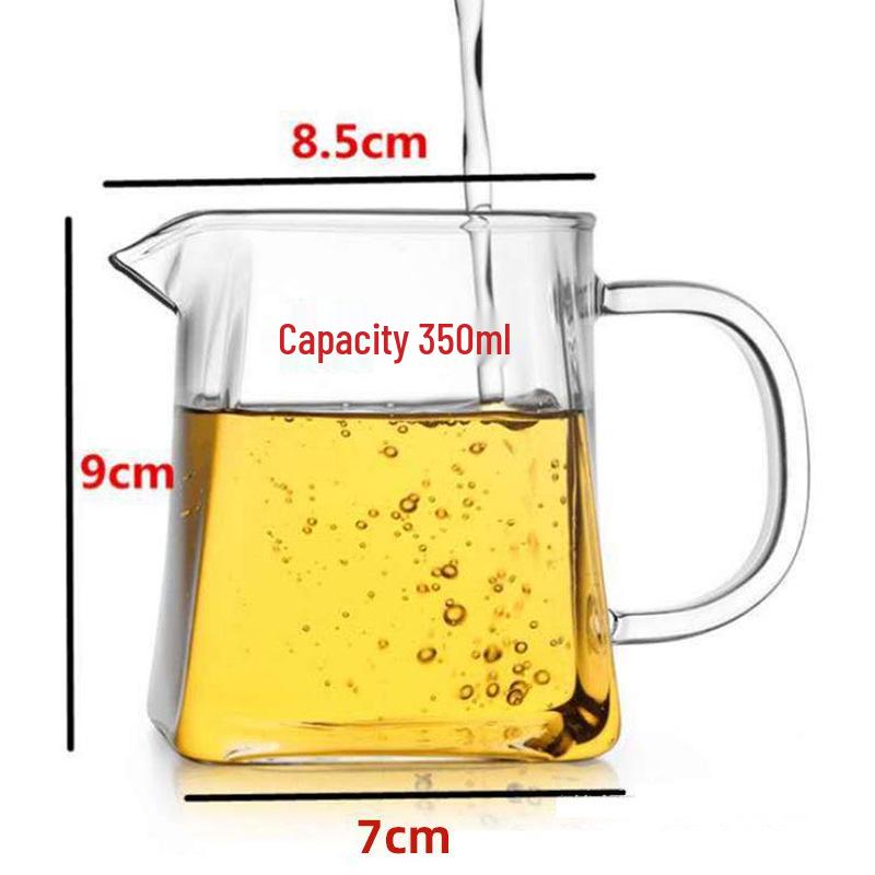 Transparent Glass Gong Dao Bei Tea Dispenser - High Borosilicate Flower Cup