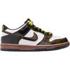 New Nike Dunk Abrasion Resistant Low Top Kids' Skateboarding Shoes White/Black/Animal Brown Teenagers HQ9294-100