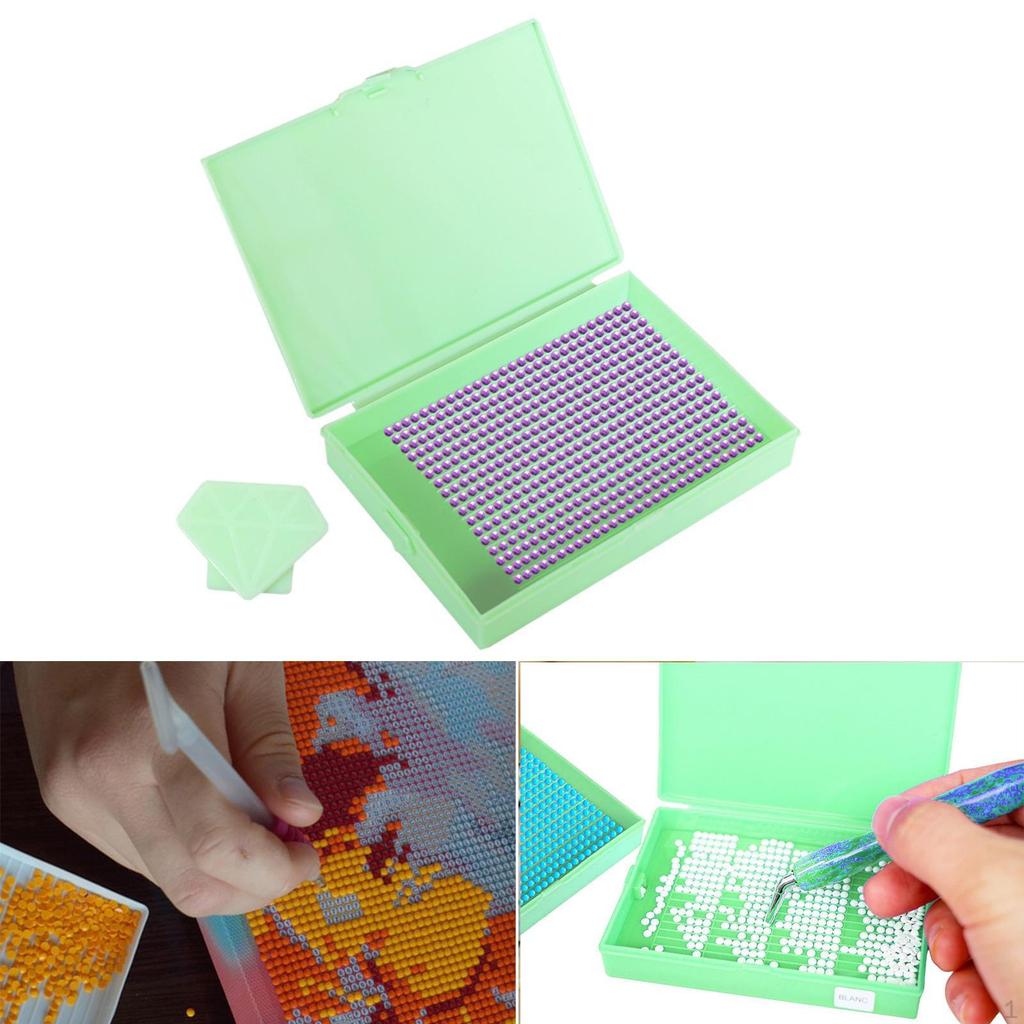 Diamond Art Tray with Lid Bead Organizer Stackable Line Up Easy To Use Sorting Sorter for