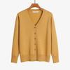 Dames effen lichtgewicht casual gebreid shirt V-hals lange mouwen slank ademend gebreid vest lente herfst mode eenvoudige losse zachte plus jas voor dames