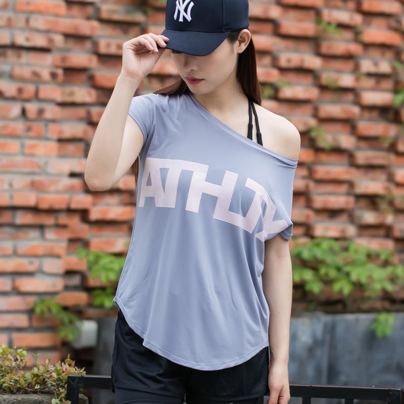 

2023 Letter Printed Blouse Breathable Loose Quick-Dry Short Sleeve Sports T-shirt