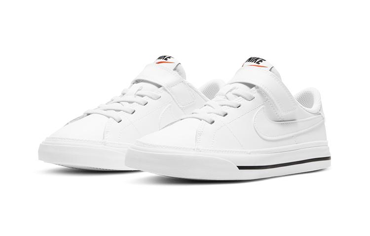 Nike Court Legacy Slip Resistant Cushioning Balance Low top Skateboard Shoes White Children Aged 3 7 Years Old DA5381-100