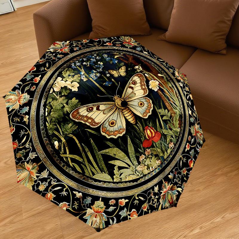 1PC Butterfly Floral Umbrella-8-Rib Reinforced, Automatic Open, Lightweight & Durable, Cute Fashion Accessory for Outdoor-K1253