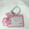 New High Beauty Card Holder Vertical Love Gradient ID Card Holder Flash Pink Credit Card Holders Bus Student