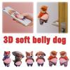 3D Shiba Inu Dog Belly Sticker Squeezeable Decoration Soft Pink Background Mobile Phone Decoration Sticker For Home Decoration