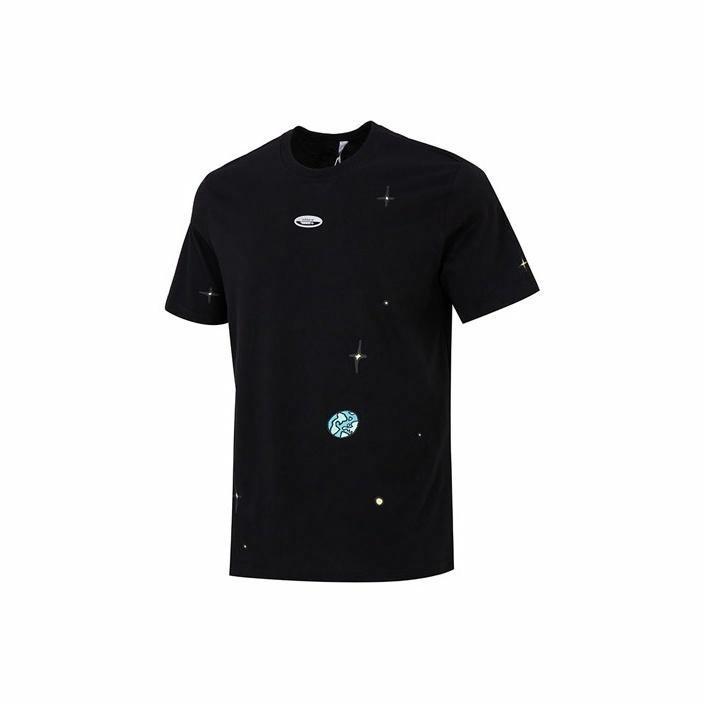

adidas Logo Star Print Sports Casual Short-Sleeve T-Shirt for Men, Black M