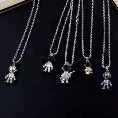 Astronaut Stainless Steel Necklace - Unisex Hip Hop Disco Chain