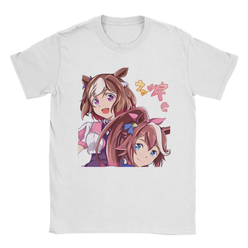 I Paused My Umamusume Career To Be Here Men T Shirt Tees Short Sleeve Round Collar T-Shirts Cotton Plus Size Clothes