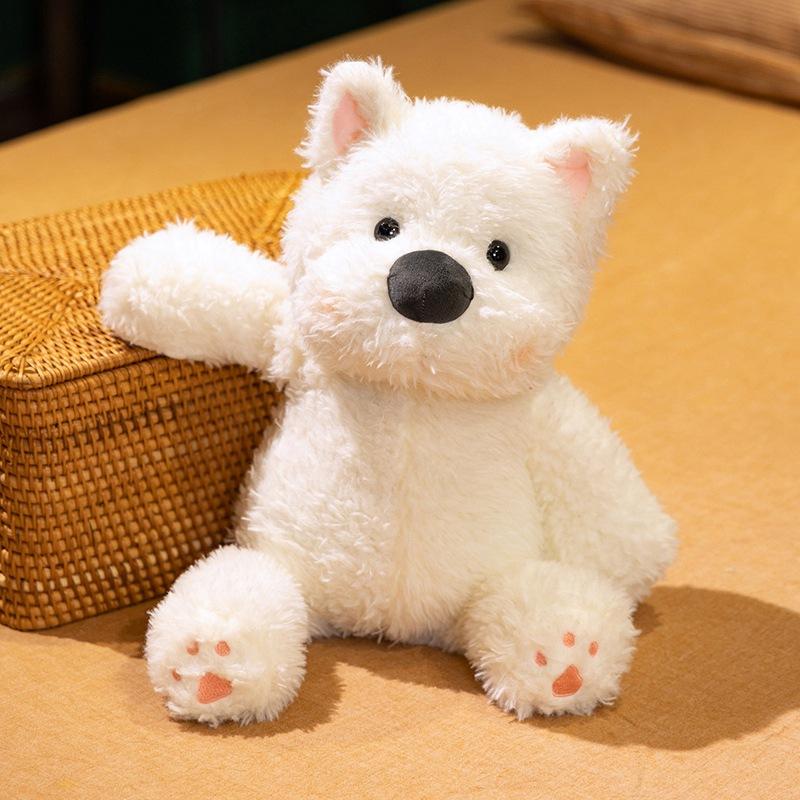 

Милый милый питомец Вест-Хайленд нацарапанная собака плюшевая игрушка детская кровать спящая успокаивающая кукла подарок на день рождения 33cm