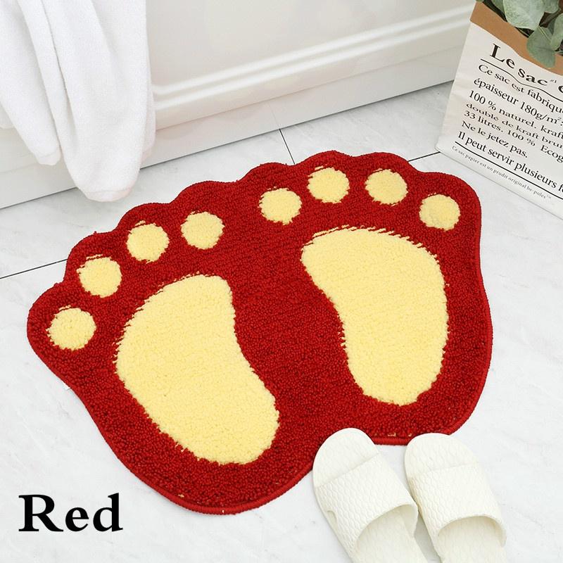 Cute Flocking Carpet  Door Mat Carpet Floor Rug Anti Slip Bathroom Rug Foot Pad