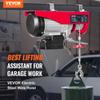 Electric Hoist, 1320 Lbs Lifting Capacity, 1150W 220V Electric Steel Wire Winch with Wireless Remote Control, 40ft Single Cable Lifting Height & Pure