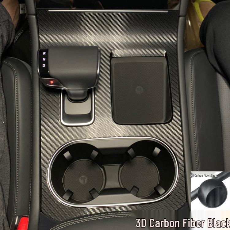 Applicable Ideal ONE Interior Carbon Fiber Anti-Scratch Stickers for Console, Shift Lever, and Window Lift.