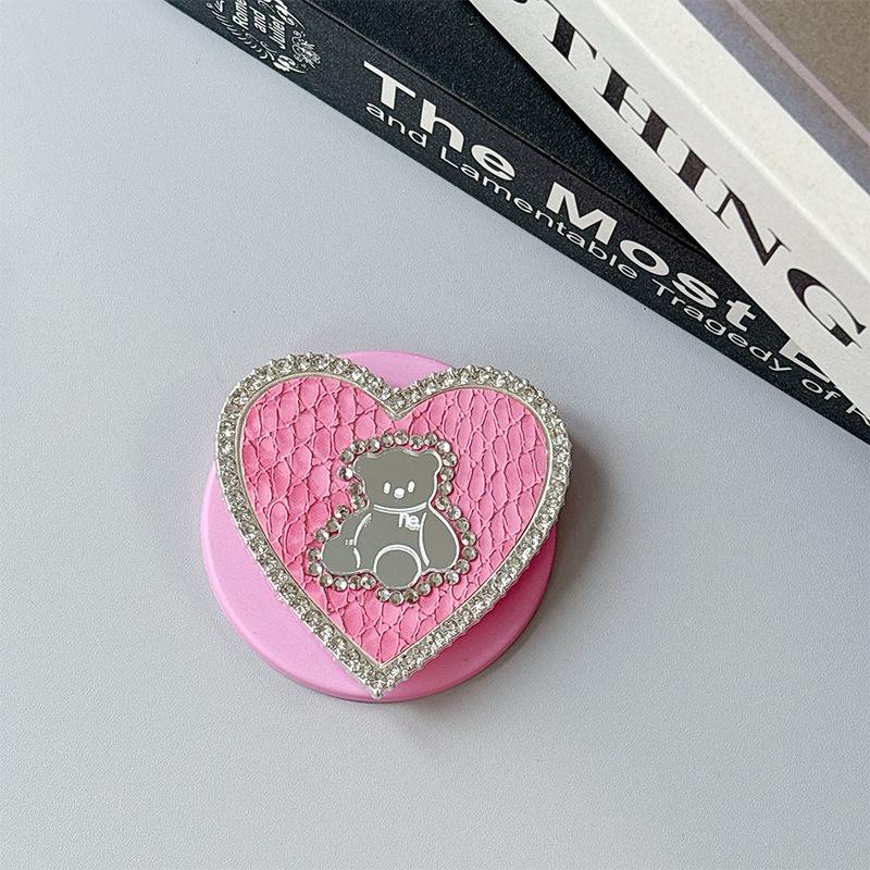 Korean-Style Heart-Shaped Magnetic Phone Holder Stand for Women