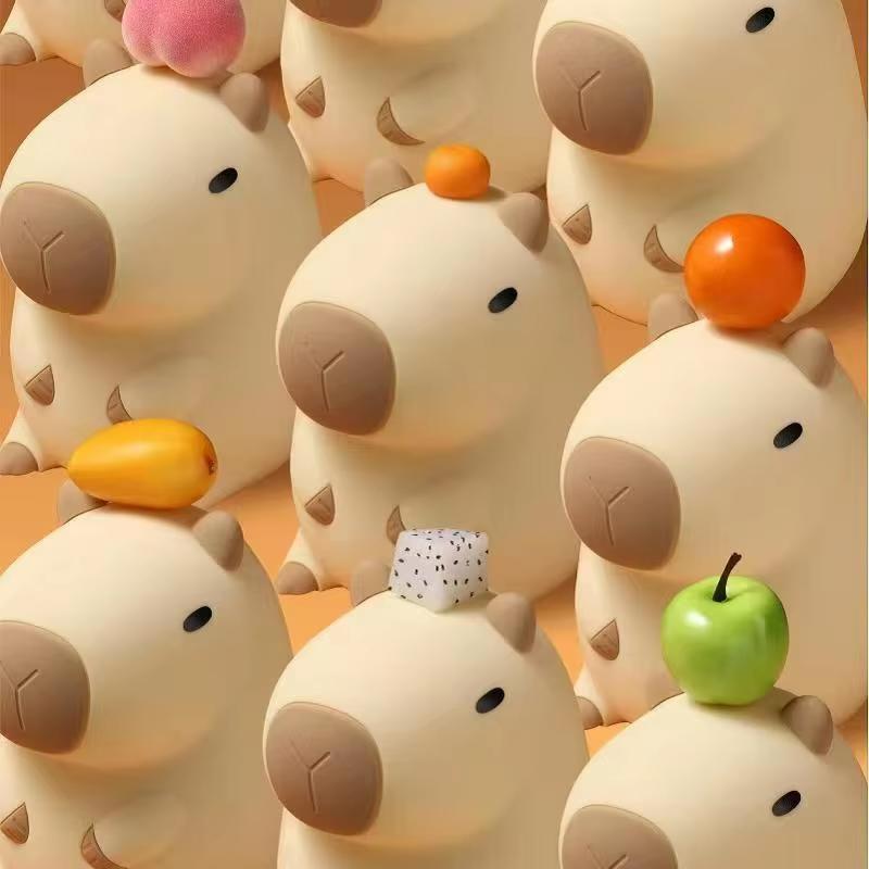 Xiaomi New Arrival Capybara Night Light Silicone Decorative Ornament Creative Gift Ambient Lamp for Home Decor Bedroom Desk Atmosphere