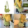 Cute Dinosaur Plush Crossbody Bag For Girls Handheld Toy Style With Elliptical Shape And Zipper