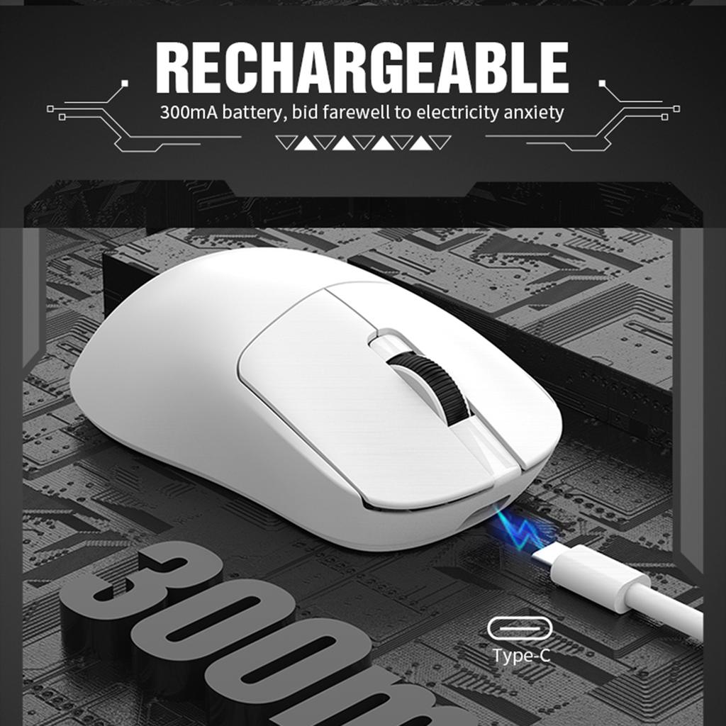 XUNFOX Wireless Mice PAW3311 Lightweight Gaming Mice with 3Modes Connection Rechargeable Ergonomic