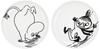 Yamaka Shoten MOOMIN Cake Plate Set Microwave and Dishwasher Safe Moomin Goods Nordic Style Day Gift Tableware Gift Wedding Gift Made in Japan "Bob
