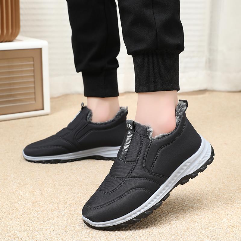 Fashi Winter Snow Boots Men Outdoor Plush Shoes Hiking Ankle Boots Comfortable Men Warm Shoes Work Shoes Footwear Man Sneakers