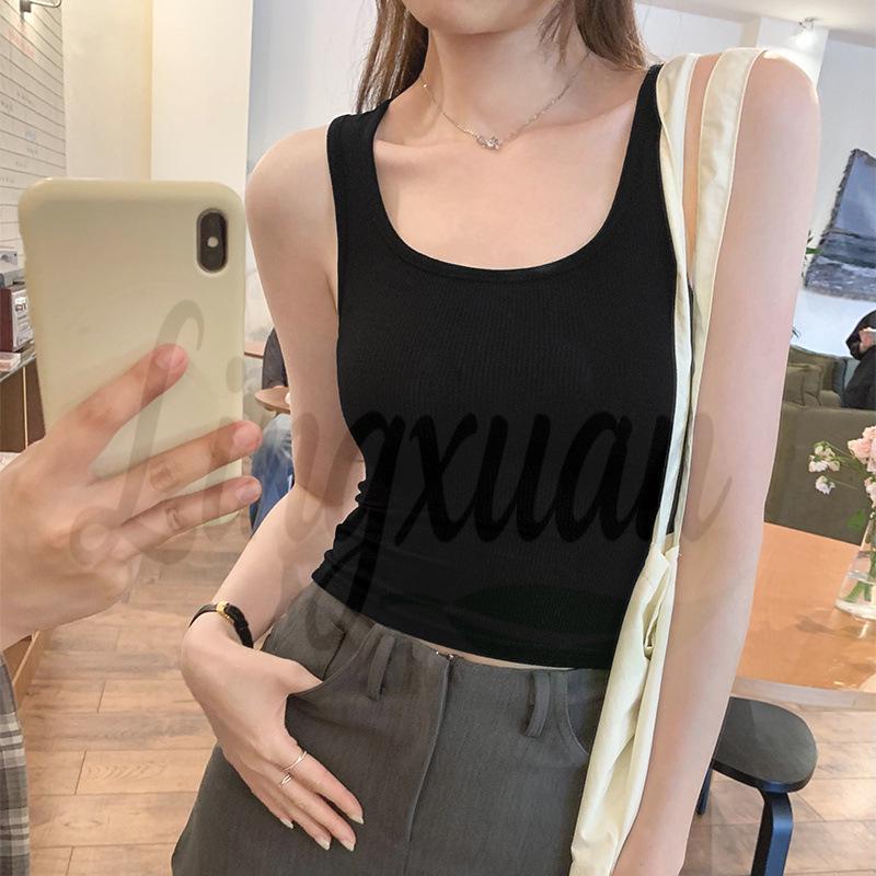 Elegant Spicy Girl Sleeveless Sports Vest - Women s Summer 2026 Collection Medium чёрный