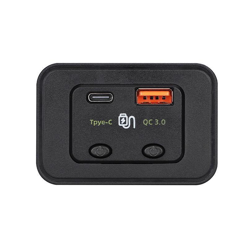 48W Dual Switch Fast Charge Car Charger with PD & QC for 12V/24V Vehicles