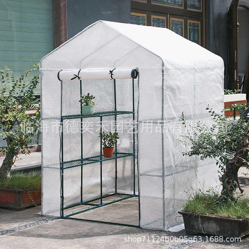 Walk-In Greenhouse with PE/PVC Cover – Ideal for Flowers and Succulents