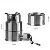 Compact Outdoor Wood Cooking Stove - Portable Firewood Stove for Travel